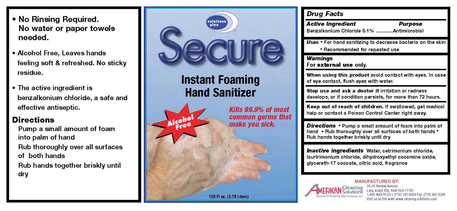 Secure Instant Foaming Hand Sanitizer